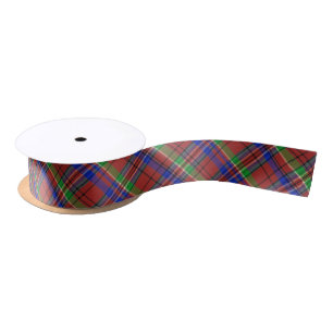Tartan Pattern Red Green Blue Plaid Clan Macdonald Satin Ribbon