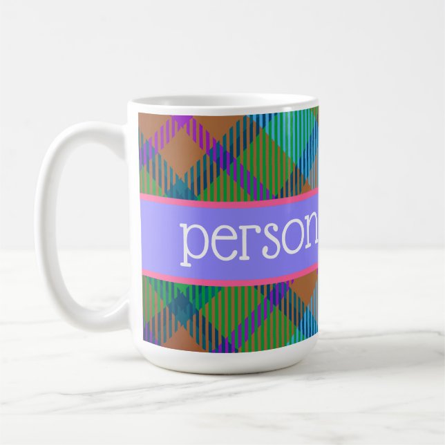 Tartan personalized  coffee mug (Left)