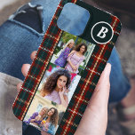 Tartan Plaid 3 Square Photos Blue Monogrammed iPhone 13 Pro Max Case<br><div class="desc">Monogrammed tartan plaid phone case personalized with 3 of your photos. The photo template is set up to display your pictures in square instagram format and you can also add your initials. If you have any problems with placement of your pictures, try cropping to a square before uploading. Designed for...</div>