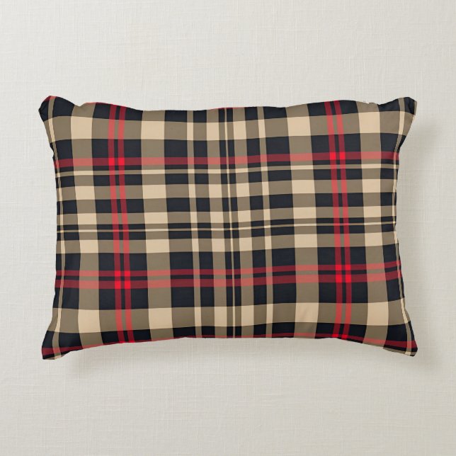 Tartan Plaid Accent Pillow (Front)