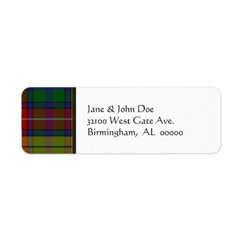 Tartan Plaid Address Labels