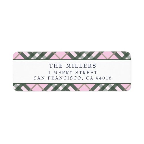 Tartan Plaid Address Labels Christmas Holidays