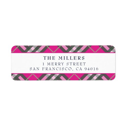 Tartan Plaid Address Labels Christmas Holidays