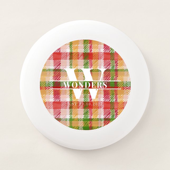 Tartan Plaid Basics Monogram Wham-O Frisbee (Front)