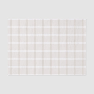 Tartan Plaid Beige & White No. 49 Tissue Paper