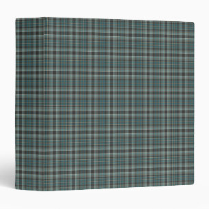 Tartan Plaid Blue, Black & Brown No. 58 3 Ring Binder