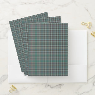 Tartan Plaid Blue, Black & Brown No. 58 Pocket Folder