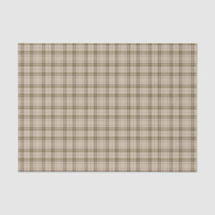 Tartan Plaid Brown, Beige & Green No. 59 Tissue Paper