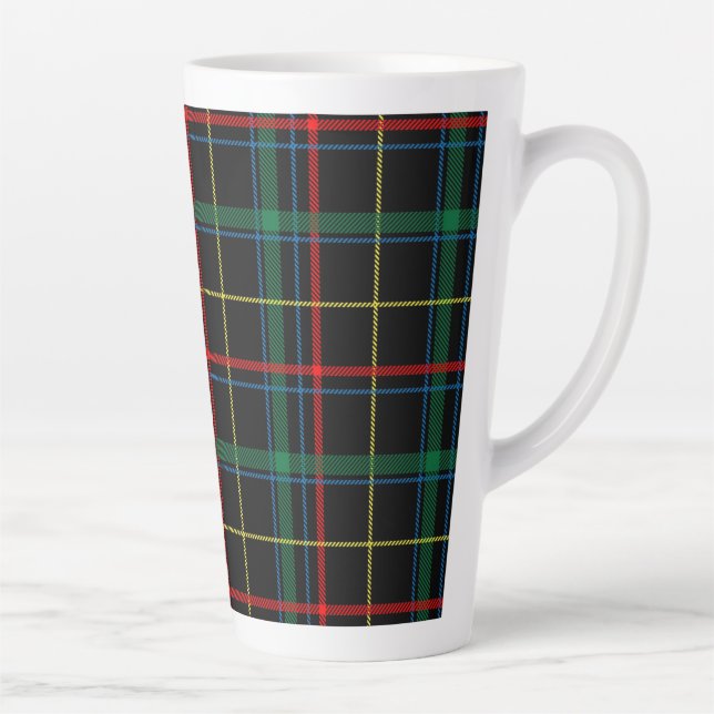 Tartan Plaid Checks Pattern-25774 Latte Mug (Right)