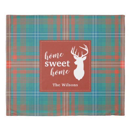 Tartan Plaid Christmas Clan Wilson Personalized Duvet Cover