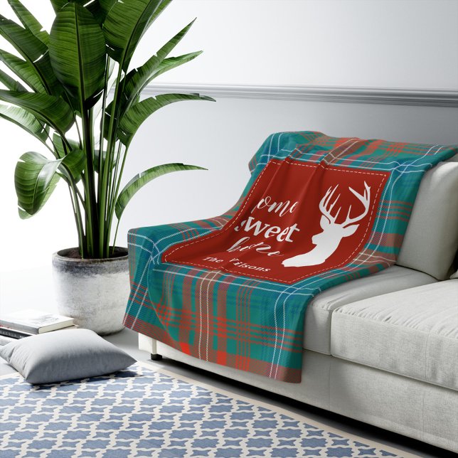 Tartan Plaid Christmas Clan Wilson Personalized Fleece Blanket (Creator Uploaded)