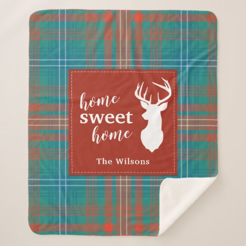 Tartan Plaid Christmas Clan Wilson Personalized Sherpa Blanket