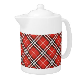 Tartan Plaid Christmas Teapot / Coffee Pot -Medium