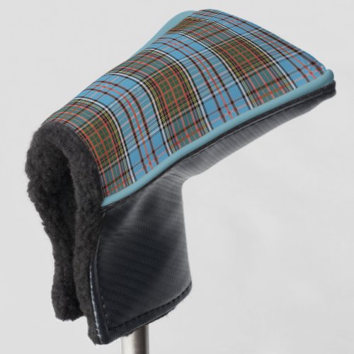 Tartan Plaid Clan Anderson Light Blue Brown Check Golf Head Cover