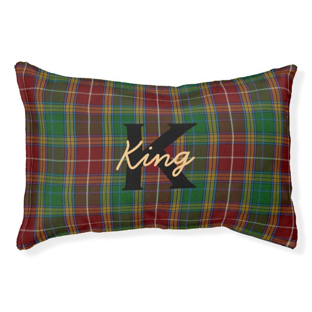 Tartan Plaid Clan Baxter Pet Bed (Front)