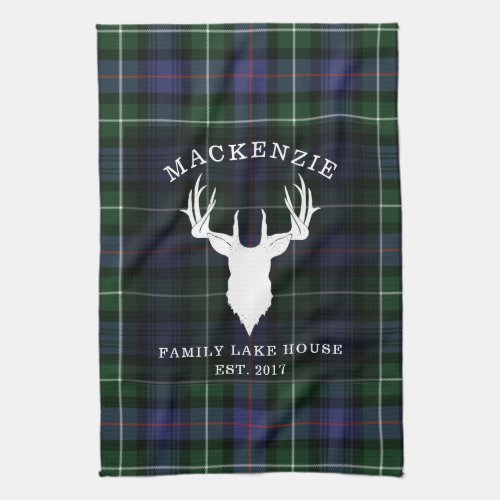 Tartan Plaid Clan MacKenzie Family Lake House Kitchen Towel