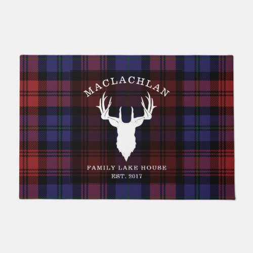 Tartan Plaid Clan MacLachlan Family Lake House Doormat