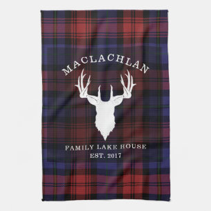 Tartan Plaid Clan MacLachlan Family Lake House Kitchen Towel