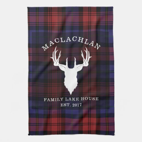 Tartan Plaid Clan MacLachlan Family Lake House Kitchen Towel
