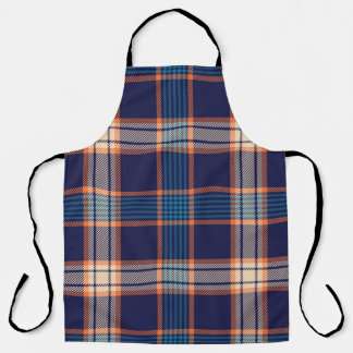 Tartan plaid, colorful navy texture. apron