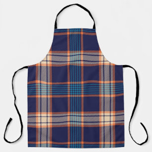 Tartan plaid, colorful navy texture. apron