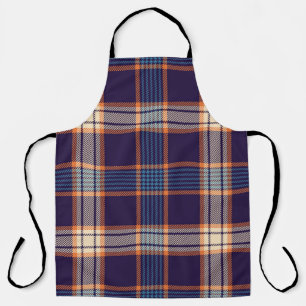 Tartan plaid, colorful navy texture. apron