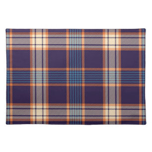 Tartan plaid, colorful navy texture. cloth placemat