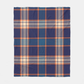 Tartan plaid, colorful navy texture. fleece blanket