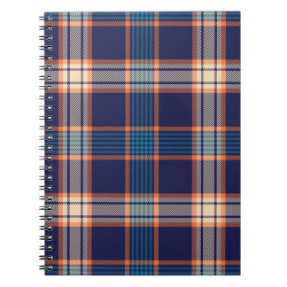 Tartan plaid, colorful navy texture. notebook