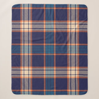 Tartan plaid, colorful navy texture. sherpa blanket