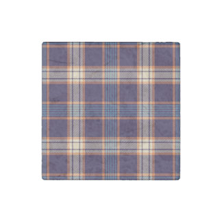 Tartan plaid, colorful navy texture. stone magnet