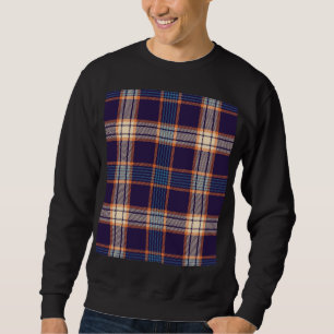 Tartan plaid, colorful navy texture. sweatshirt