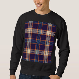 Tartan plaid, colorful navy texture. sweatshirt