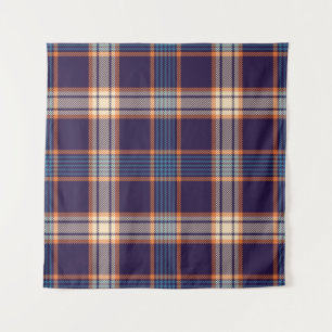 Tartan plaid, colorful navy texture. tapestry