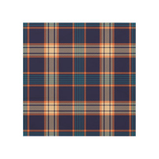 Tartan plaid, colorful navy texture. wood wall art