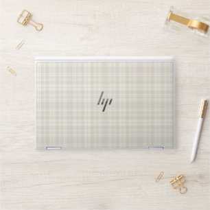 Tartan Plaid Cream & Beige No. 66 HP Laptop Skin