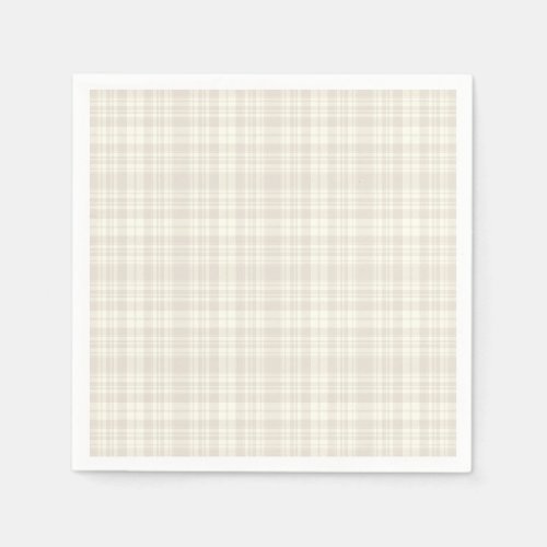 Tartan Plaid Cream  Beige No 66 Napkins