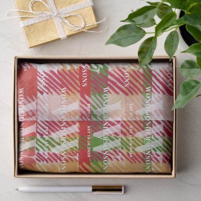 Tartan Plaid Custom Event Theme Tissue Paper (Gift)