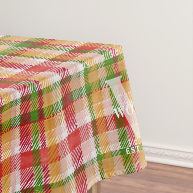 Tartan Plaid Custom outdoor party cook Events Tablecloth (In Situ)