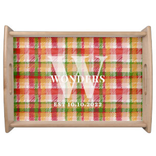 Tartan Plaid Custom outdoor party Events Serving Tray
