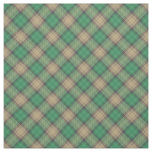 Tartan plaid green and grey retro pattern scottish fabric