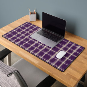 Tartan Plaid Grid Pattern Desk Mat