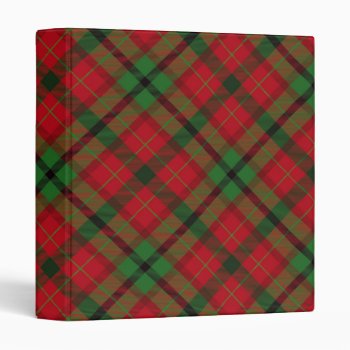 Tartan Plaid Holiday Festive Christmas Binder by Home_Sweet_Holiday at Zazzle