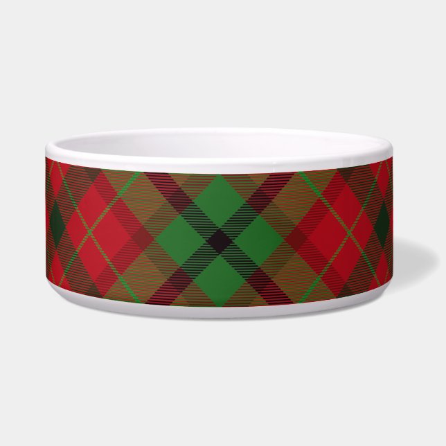 Tartan Plaid Holiday Festive Christmas Bowl (Front)