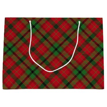 Tartan Plaid Holiday Festive Christmas Large Gift Bag by Home_Sweet_Holiday at Zazzle