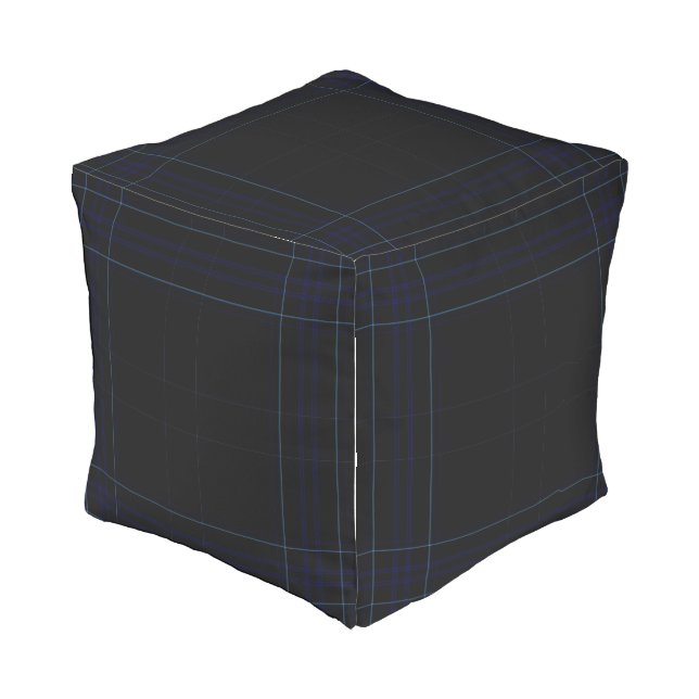 Tartan Plaid Outdoor Pouf (Angled Back)