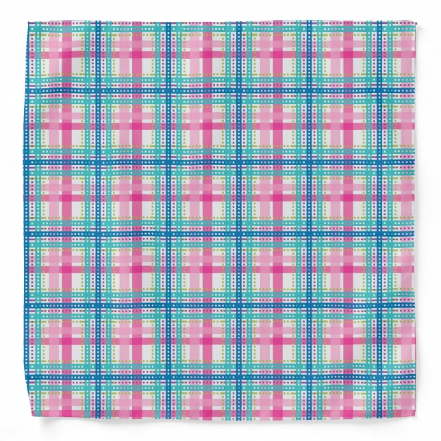 Tartan, plaid pattern bandana (Front)