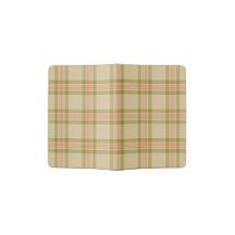 Tartan Plaid Pattern Brown, Green & Coral No. 68