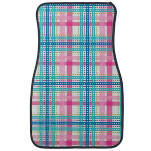 Tartan, plaid pattern car mat