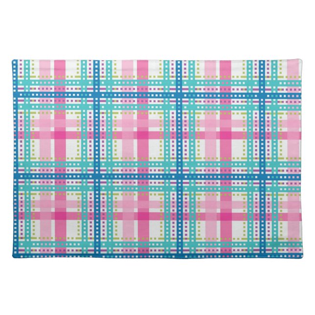 Tartan, plaid pattern cloth placemat (Front)